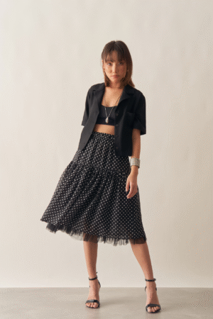 SAIA CHIFFON CAMADAS ESTAMPA POA