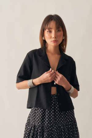 CAMISA CROPPED CRINCKLE