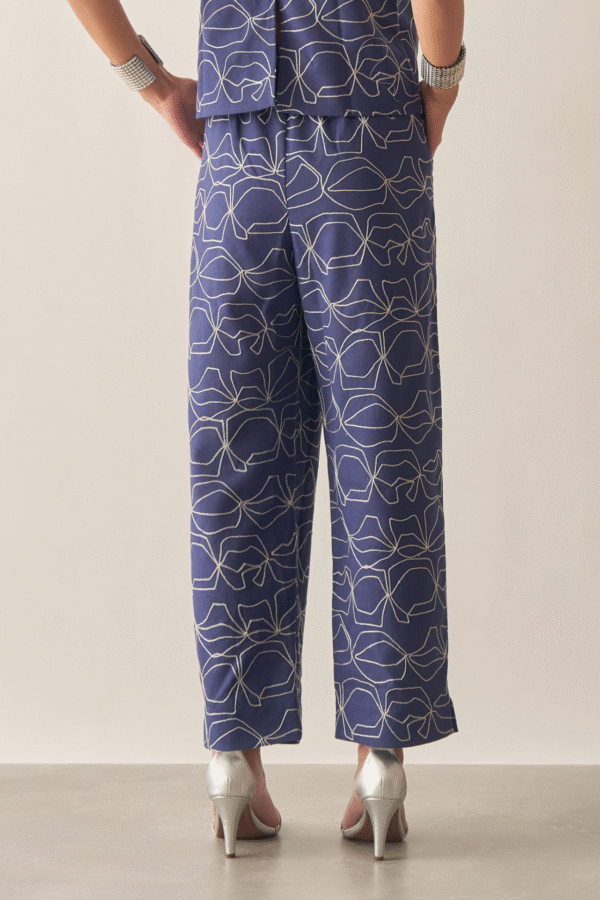CALÇA LINHO MISTO BORDADO DE LINHA - Imagem 4