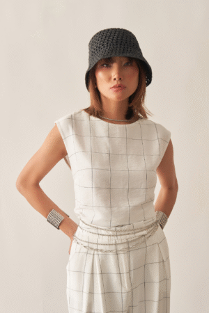 BLUSA CROPPED QUADRICULADA