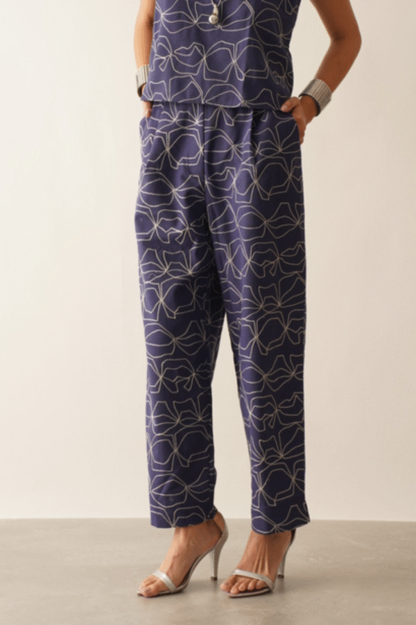 CALÇA LINHO MISTO BORDADO DE LINHA - Imagem 2