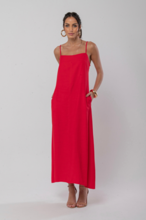 Vestido Namilia Longa com alça fina VERONICA PARK