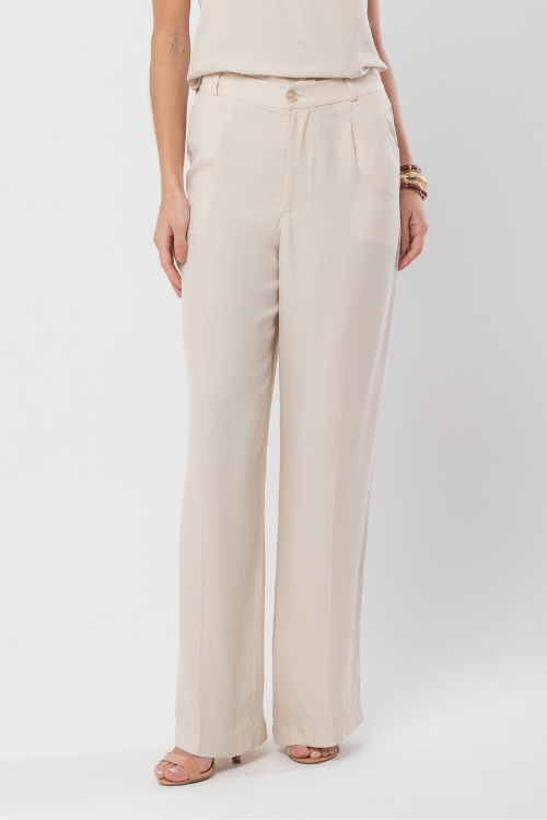 Calça Reta Crepe Beethoven VERONICA PARK