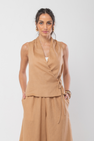 Blusa Cachecouer 100% Linho VERONICA PARK